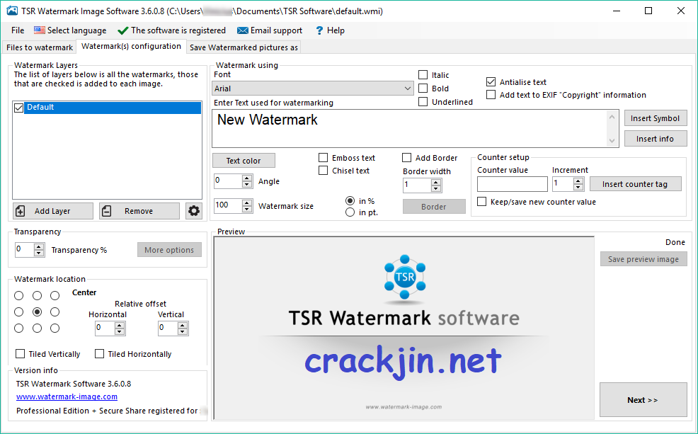 TSR Watermark Image Pro Crack 3.6.1.1 Serial Key Latest 2022