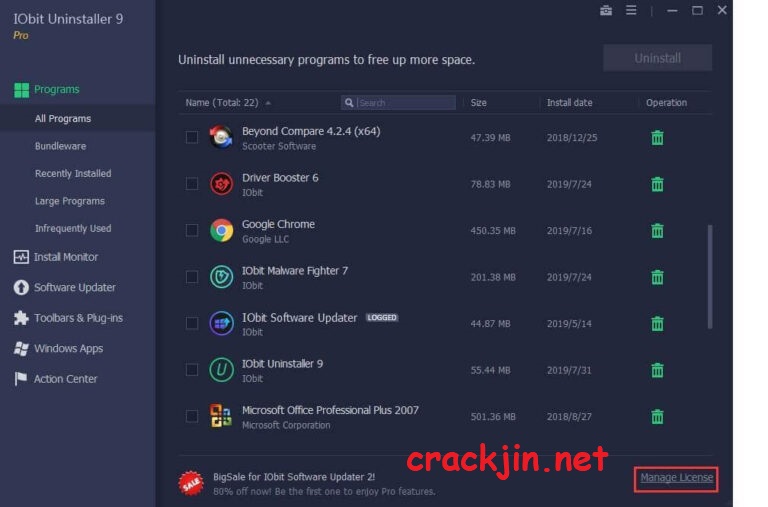 IObit Uninstaller Pro 11.6.0.7 Crack & Key Download 2022 [Latest]